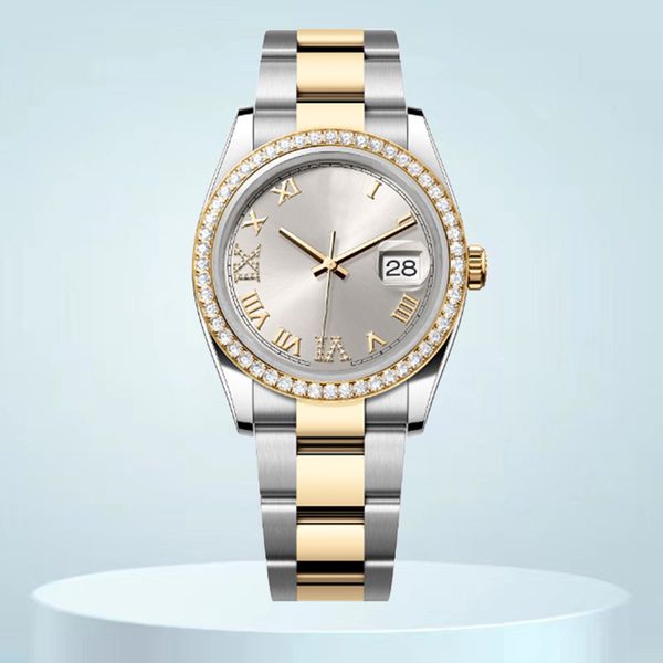 Relojes de diamantes Reloj para hombre para mujer 8215 Movimiento Moissanite Relojes de diseño 36 mm 41 mm Pulsera de acero inoxidable 904L Cristal de zafiro Impermeable Montre de luxe