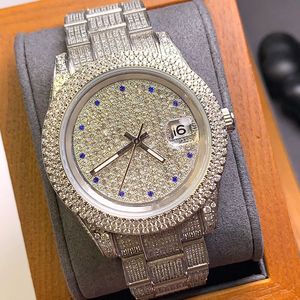 Montres en diamant montres pour hommes montres à mouvement mécanique automatique étanche 41mm montre d'affaires De Luxe