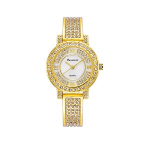 Diamant waterdichte dameshorloge groothandel mode full diamant legering set kwarts armband Watch