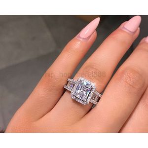 Diamanten trouwringen Hoge kwaliteit zilveren verlovingsringen voor damessieraden