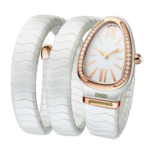 Diamond dames horloge 35 mm volledige keramiekarmband 904L roestvrij staal import Zwitserse kwarts beweging vrouwen horloges saffierglas raam montre femme