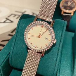 diamant femmes montres Top marque luxe designer montre 32mm dame montres-bracelets pour femmes bande en acier inoxydable étanche orologio di lusso anniversaire cadeau de Noël