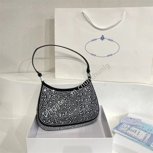 Mode nylon diamant handtassen dames schoudertassen ontwerpers dames luxe crossbody portemonnees avondfeest mode bakken okseltas clutch bags portemonnee