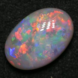 Diamanten Wunderschöner 0,65 ct Äthiopien 5 x 7 mm natürlicher weißer ovaler Opal-Cabochon-Edelstein