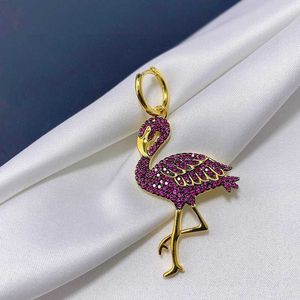 diamanten oorbel Designer Oorbellen voor vrouwen laribill Stud Flamingo alligator oorbellen enkele oorknopjes Luxe sieraden