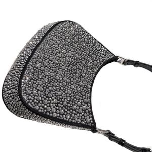 Diamanten verfraaid Cleo Hobo Bag Leather Handgreep