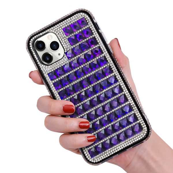 Diamants Gem Luxury Cas pour iPhone 13 13pro 13Promax iPhone12 12pro xr xsmax Protétif de téléphone avec OppBags Wholesale