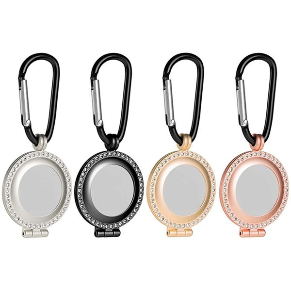 Estuches de Airtag de metal con diamantes para dispositivos Apple Airtags Locator Tracker Accesorios Cubierta protectora completa a prueba de golpes 4 colores con gancho antipérdida