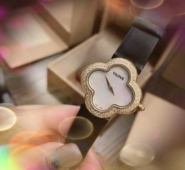 Anillo de diamantes Bee Reloj para mujer 34 mm 29 mm Movimiento automático Reloj de cuarzo Cuero genuino Bonito regalo Reloj de pulsera