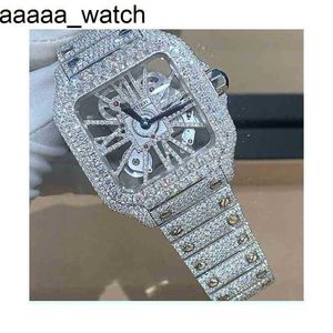 Diamonds Watch Luxury Carters Iced Out Fashion Mechanisch met Moissanite