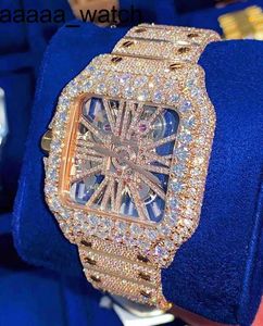 Diamonds Horloge Carters D66 Luxe Heren 4130 Beweging voor Mannen 3255 Montre De Luxe Mosang Stone Iced Vvs1 Gia Horloges