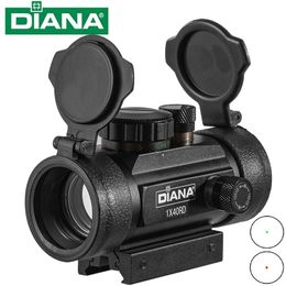 DIANA 1x40 Met Rode Laser Red Dot Sight Scope Corss Sight Tactical Optics Riflescope Fit 11/ 20mm Rail Rifle Sight voor Jacht