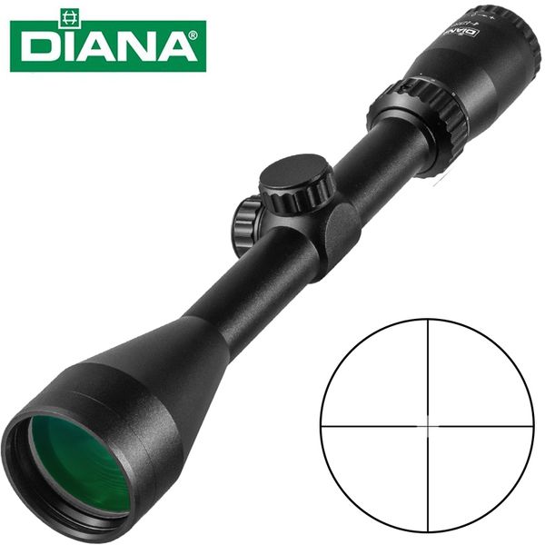 DIANA 4-12X50 Airsoft Air Guns Rifle Scope Vista óptica Espejo de caza táctico HD Cross Sight Airsoft Sight Sniper