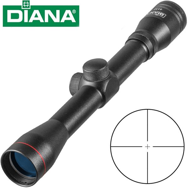 DIANA 4X32 Riflescope One Tube Glass Double Crosshair Reticle Optical Sight Rifle Scope