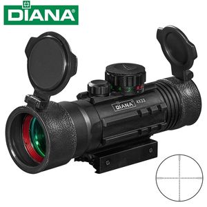DIANA 4X33 for 11 / 20mm Orbital hunting Rifle Scope Red and Green Dot Scope Tactical Optical Rifle Scope with rails holographic
