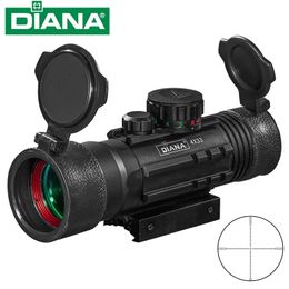 Diana 4x33 voor 11 /20 mm scope voor orbitale jachtgeweer Rood en groene dot tactische optische kruisspiegel met rails holografisch