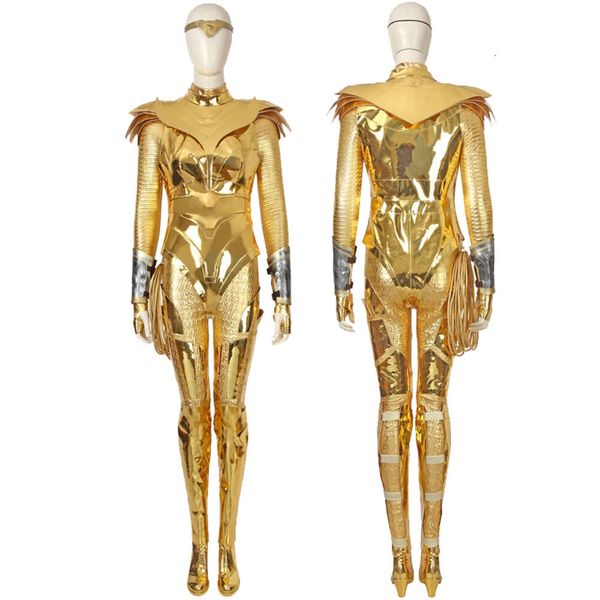 Diana Halloween Prince Cosplay Wonder Girl Costume Adultes Femmes Golden Battle Clothes Tenue Party Full Props Suit avec chaussures