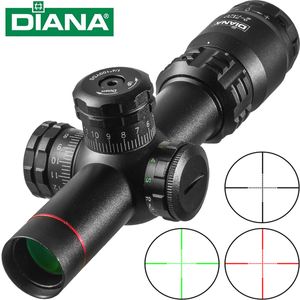 DIANA HD 2-7x20 EG Scope Mil Dot Hunting Riflescope Iluminación Reticle Sight Rifle Scope Francotirador Caza