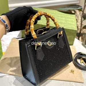 Diana fourre-tout sac designer patchwork toile cuir bambou poignée sacs classique diamant épaule réglable mini