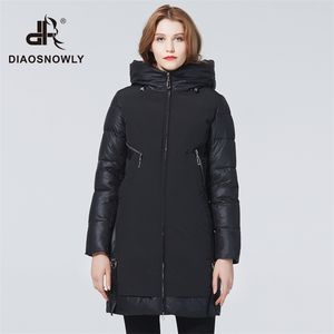 Diaosnowly nouvelle veste d'hiver épaisse pour les femmes manteaux à la mode femme Parka longue vêtements chauds femme 201217