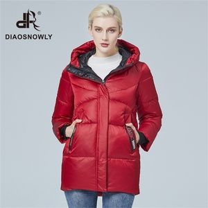 Diaosnowly hiver femme veste courte femme hiver manteau chaud à capuche mode vêtements d'hiver femmes parka femme 201201