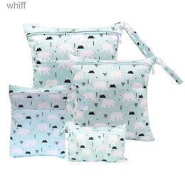 Sacs à couches 1pc sacs à couches imperméables pour couches en tissu pour bébé couches serviettes menstruelles stockage sac humide à fermeture éclair sac humide sac de maternité L231110