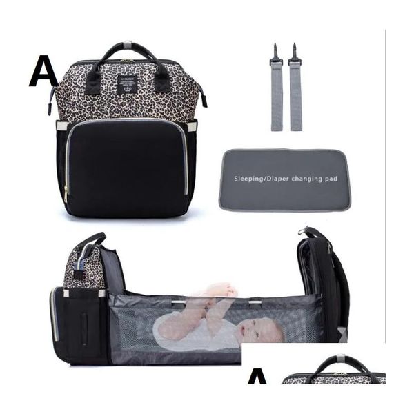 Sacs à couches 8 Styles Momie Maternité Nouveau Portable Pliable Berceaux Sac Voyage Sac À Dos Designer Soins Infirmiers Pour Bébé Sacs De Soins 5973698 Drop D Otsgv