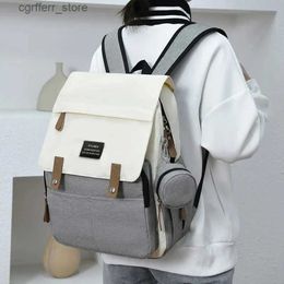 Sac à couches Un sac de maman à grande capacité Baby Care Couge Diaper Fashion Leisure Large Opening Multi-Pocket Travel Backpack L410