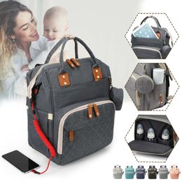 Sacs à couches Sac à langer pour bébé sac à dos multifonction sac momie étanche avec conception USB pour voyage grand sac à langer de maternité 231108