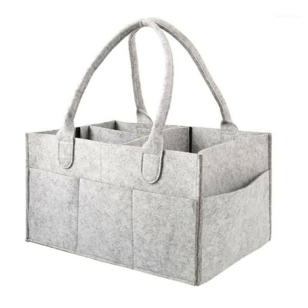 Sacs à couches Sac de rangement en tissu en feutre de grande taille pliable bébé grand caddy à langer organisateur panier de jouet organisateur de voiture 13308k