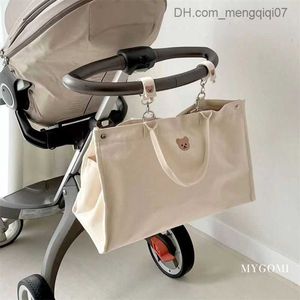 Luierzakken schattig beer dames canvas moeder tas grote capaciteit schouder messenger tas moeder baby spoed organisator karte luier kleine slaapzak z230816