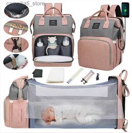 Diaper Bags Diaper Bag Mom Bag Backpack Women Travel Baby Backpack Mommy Bag for Baby Carrier Backpack Items Stuff Kid Bag Solid Color Q231127