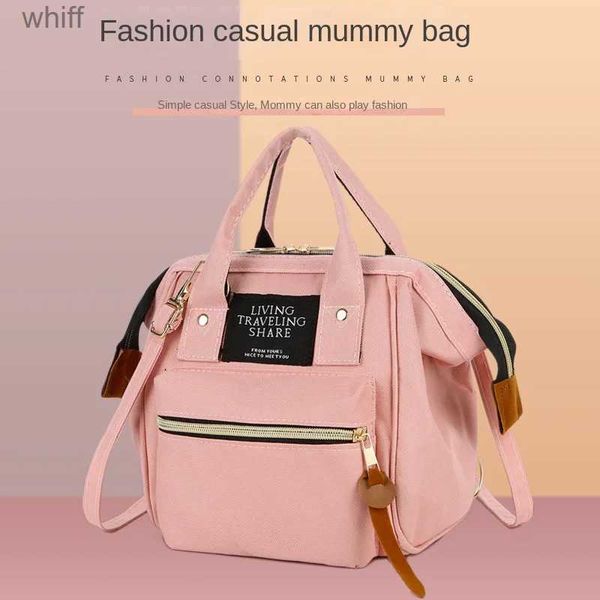 Bolsas de pañales Moda Mamá Bolsas de pañales Mochila Mamá Bolsas de pañales de viaje de gran capacidad Bolsas de maternidad multifunción con bolsillo para chupete L231110