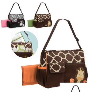 Sacs à couches Girafe Zebra Momie Sac Grande Capacité Mti-Fonction Commerce Extérieur Mode Carter Femmes Shoder Drop Livraison Bébé Enfants Mat Dhjyw