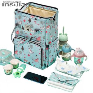Diaper Bags Insular Baby Diaper Mom Mummy Bags Maternal Stroller Bag Nappy Backpack Maternity Organizer Travel Hanging For Baby Care T230525