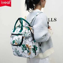 Bolsas de pañales Fashion Iyeal Baby Sleeping Back Lindo Animal Pattern Mom Bag Multi Funcional Gran capacidad Baby Care Bag D240522