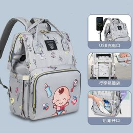 Nueva bolsa de mamá impresa Mochila multifuncional Fashion Lovely Mother and Baby Bag Mommy Bag Portable Pody Bag 230726