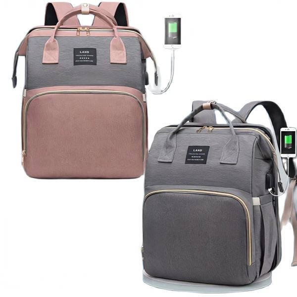 Sacs à couches maman bébé sac à dos matelas à langer ombre moustiquaire humide et sec transportant port de charge USB poussette suspendue gratuite 231027