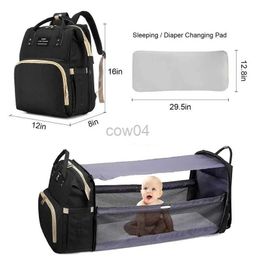 Sacs à couches maman sac de berceau poussette sac à dos Mère et sac bébé sac multifonctionnel de grande capacité sac de lit nouveau portable D240429