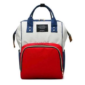 Luiertassen mama tas nieuwe mode melkopslag handheld canvas kleur bijpassende rugzak dames tas baby moeder flesje flessen tas grote capaciteit d240429