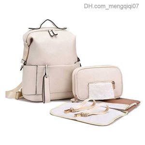 Bolsas de pañales Mommy Bag Pu Mommy Mommy Mother Baby Leather Back Shoulder Bag Madre Mother Baby Leather Bag Z230816