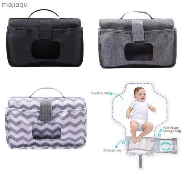 Bolsas de pañales Bolsa de almacenamiento de pañales seca y húmeda para bebé, multifuncional, impermeable, cambiador para recién nacido con toallitas, bolsillo, bolsa para pañales para cochecito de bebé