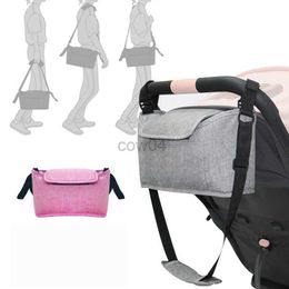 Luiertassen Nieuwe kinderwagen opbergzak Organisator Universal Linen High-Capacity Multi Layer Shoulder Hang luierzak bekerhouder Baby Accessorie D240429