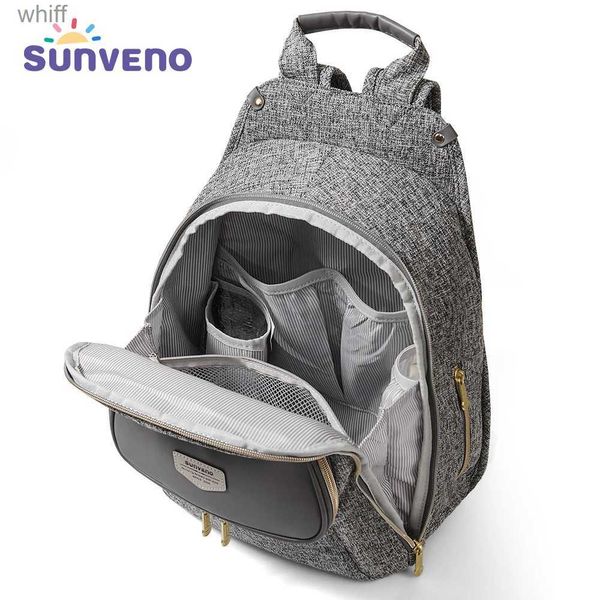 Bolsas para pañales Sunveno-Bolsa de pañales a la moda, mochila para bebé, organizador de cosas para bebé, mamá, mamá, maternidad, cambio de pañales, bolsa mojada, cuidado del bebéL231110