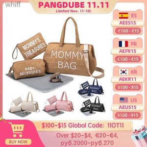 Bolsas de pañales PANGDUBE Bolsa de mamá para mamá y bebé 5 unids/set Bolsa de mamá Bolsas de pañales para bebés Mochila de maternidad impermeable Bolsa familiar de buena calidad L231110