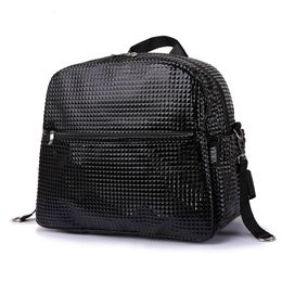 Bolsas de pañales Cochecito para viaje de bebé 18L Gran capacidad Diamond Plaid Sólido Impermeable Madre Maternidad con 2 correas 230328