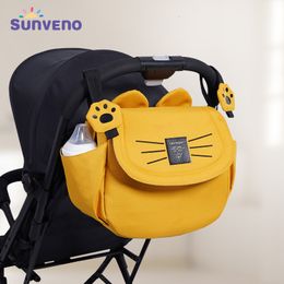 Luierzakken Sunveno Cat luiertas Grote capaciteit Mama Travelzak Zwangerschap Universele Baby Stroller Bags Organisator 230510