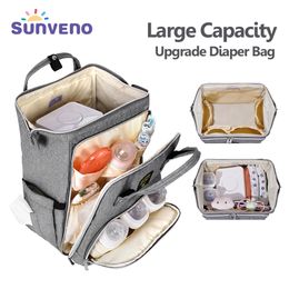 Sacs à couches Sunveno élégant mise à niveau sac à couches sac à dos multifonction voyage sac à dos maternité bébé changement 20L grande capacité 230217