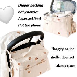 Sacs à langer étanche bébé sac à langer pour poussette extérieur portable sac de maternité avec fermeture à glissière organisateur voyage isolé sac de stockage de lait 230602