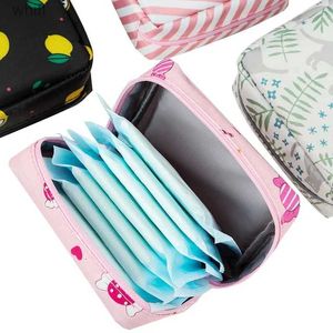 Bolsas de pañales impermeables almohadillas menstruales bolsa de almacenamiento con cremallera mamá bolsa de maternidad bolsas maquillaje portátil lápiz labial organizador de llaves bolsa de cosméticos L231110